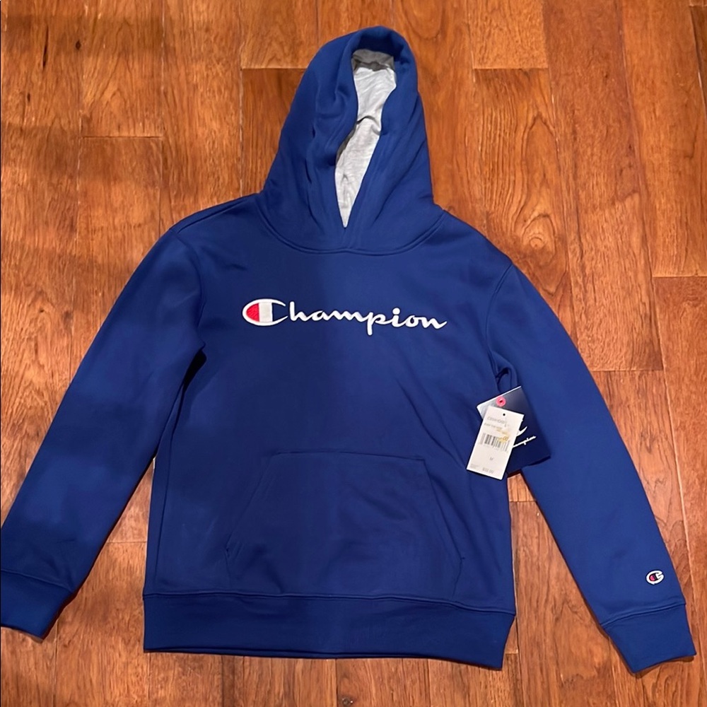 Champion Royal Blue Pullover Hoodie Youth Medium